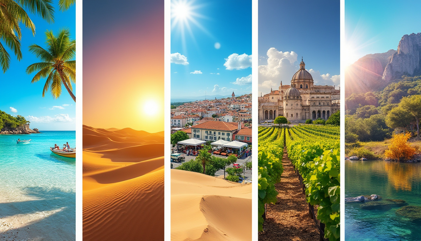 découvrez 5 destinations ensoleillées idéales pour voyager en octobre et profiter du soleil, de la chaleur et de paysages magnifiques hors saison.