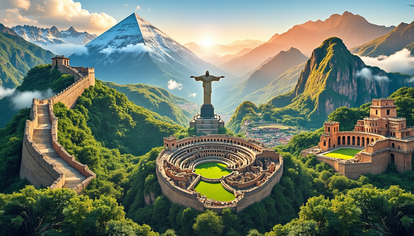 explorez les 7 nouvelles merveilles du monde et plongez dans un voyage fascinant à travers des sites emblématiques et incontournables à travers le globe.